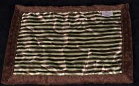 Swankie Blankie Brown Green Stripe Security Blanket